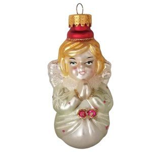 Christmas Ornament Hand Blown Glass Angel Thomas Pacconi Classics 2003 Holiday